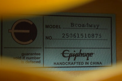 Epiphone Broadway Vintage Sunburst with Hardshell Case!