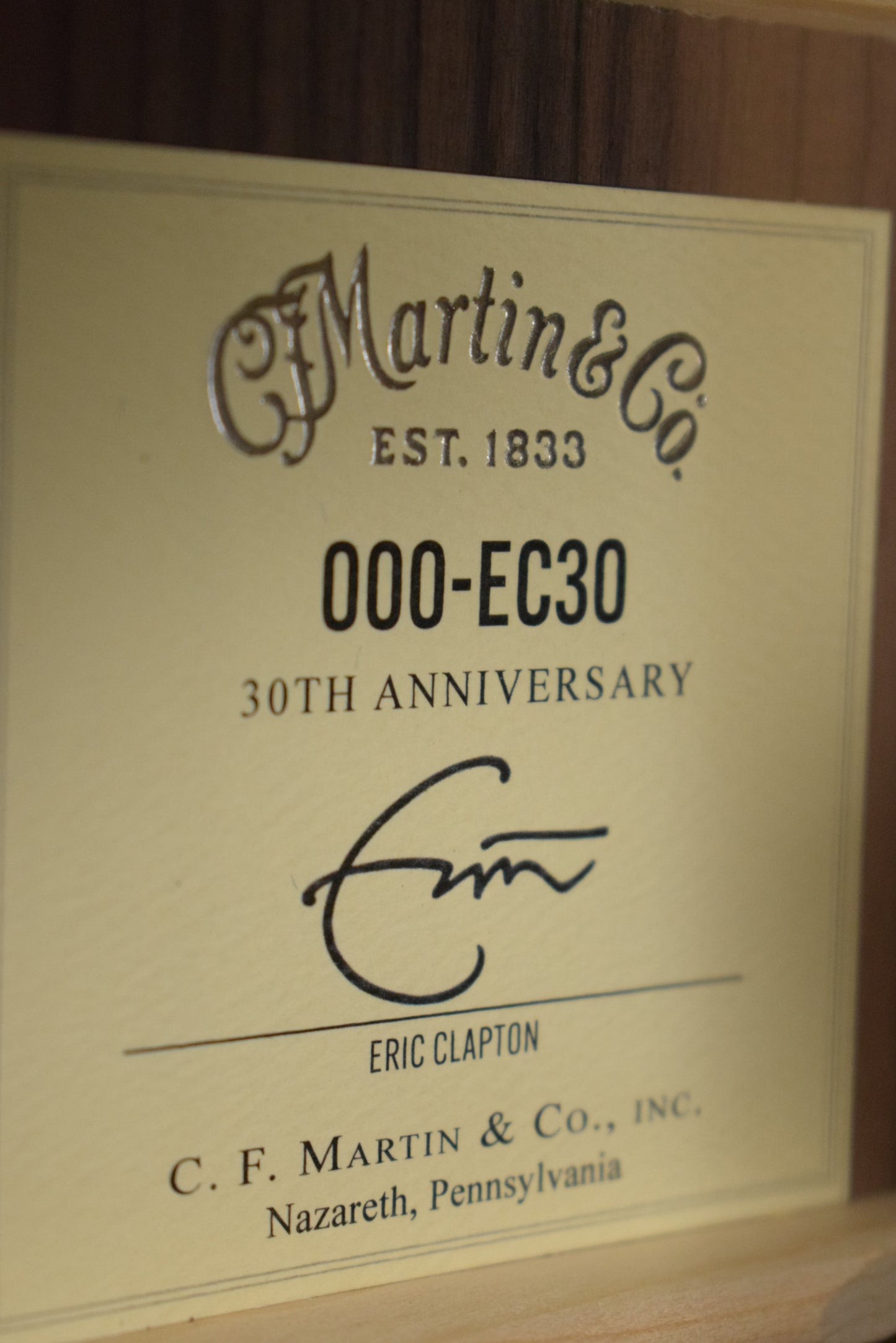 Martin 000-EC Eric Clapton 30th Anniversary