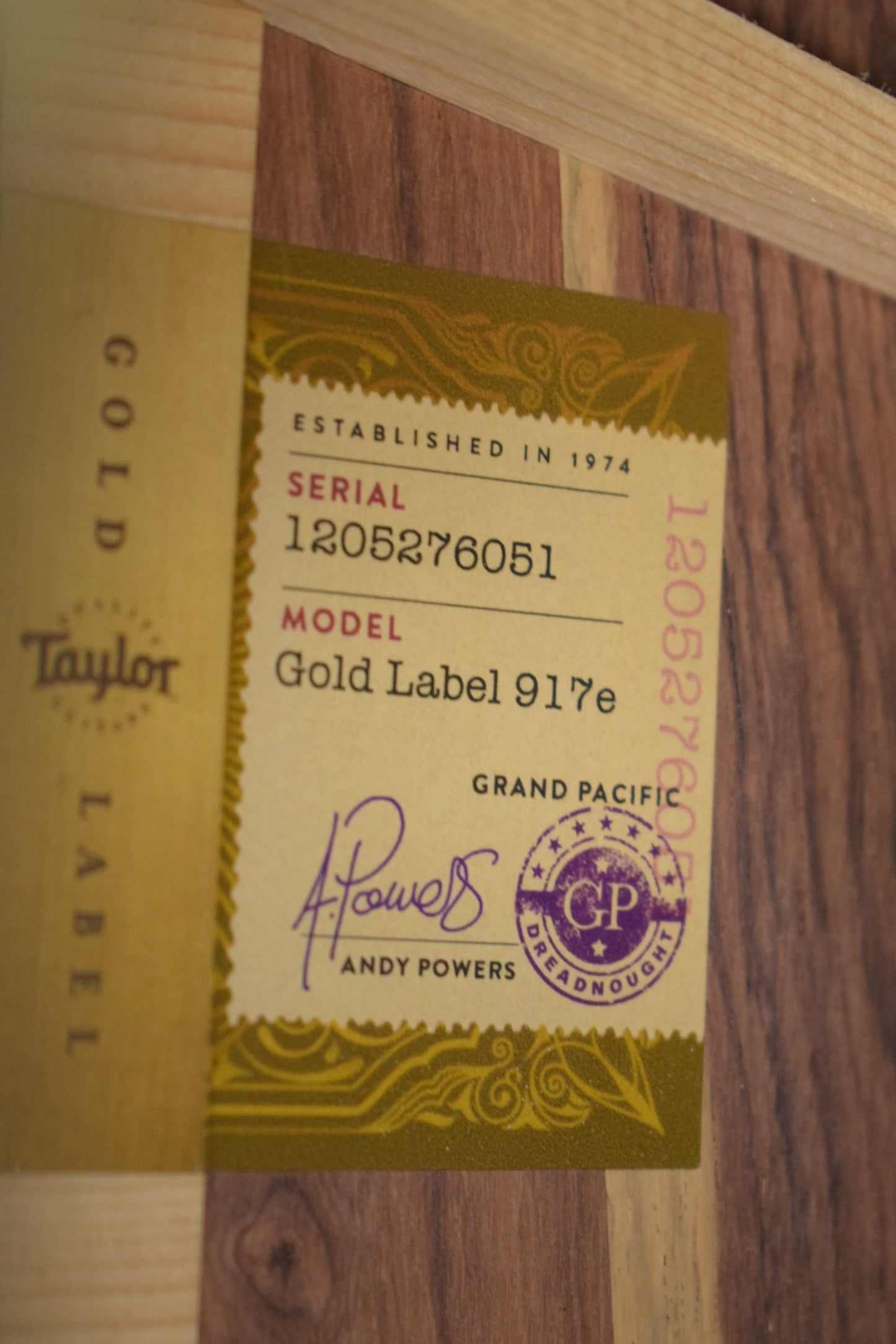 Taylor Gold Label 917e Honduran Rosewood