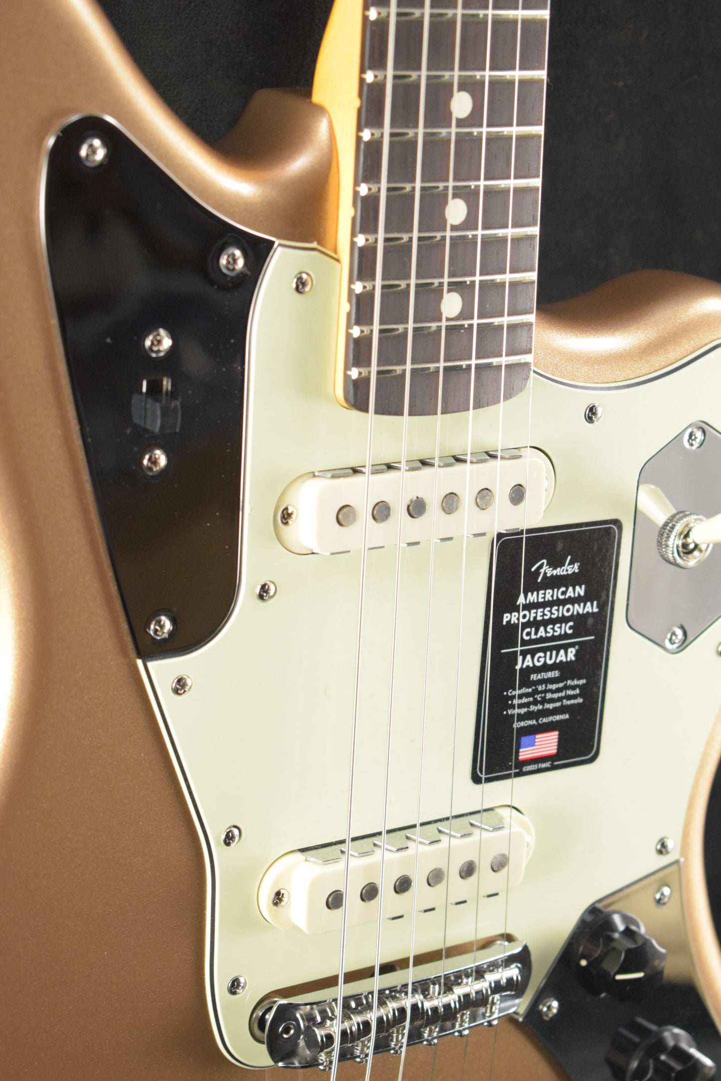 Fender American Professional Classic Jaguar Faded Firemist Gold Rosewood Fingerboard