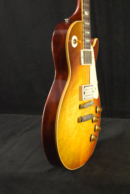 Gibson Custom LE 1959 Les Paul Standard Reissue w/Birdseye Maple Top Light Aged Peach Tea Burst