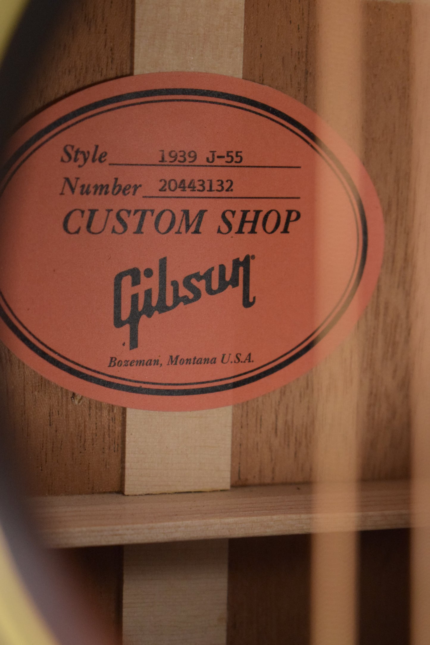 Gibson Custom Shop 1939 J-55 Faded Vintage Sunburst