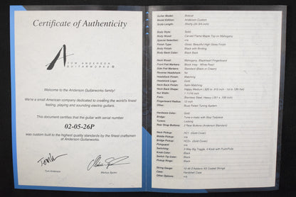 Tom Anderson Bobcat Black with Binding