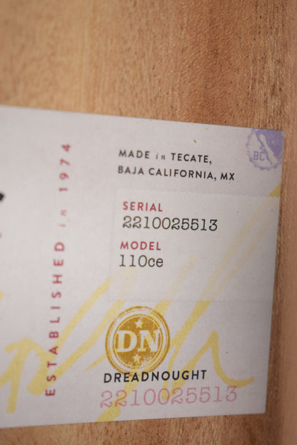 Taylor 110ce Dreadnought Sapele/Spruce Natural