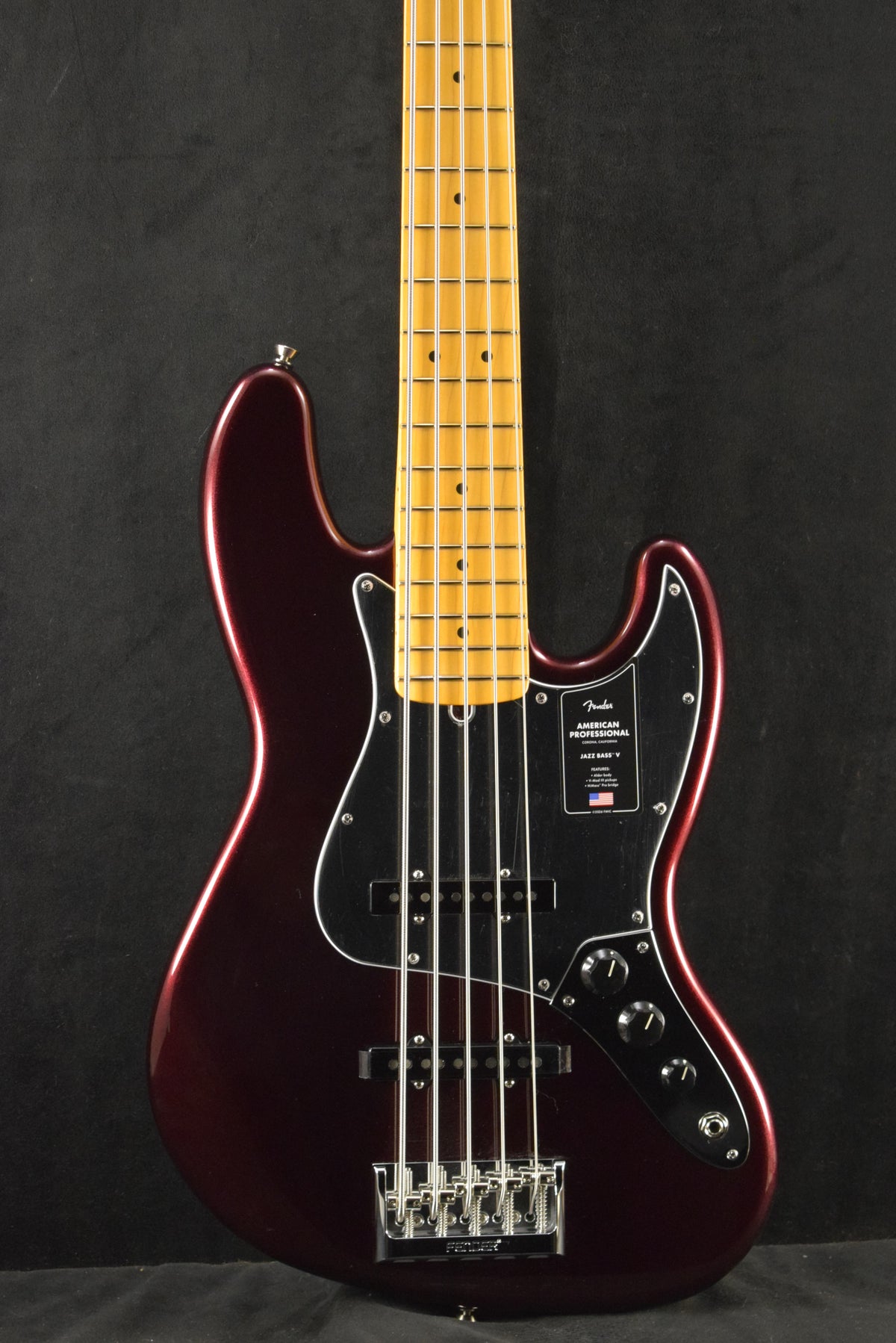 Fender American Professional Jazz Bass V Oxblood Maple Fingerboard