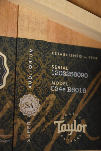 Taylor Gold Label Catch #16 C24e B6016 Super Auditorium Ribbon Mahogany/Ribbon Mahogany