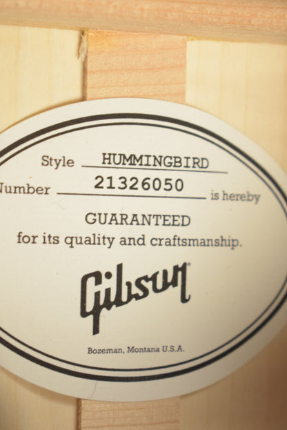Gibson Custom Made to Measure Acoustic-Electric Hummingbird Maple Alpine White