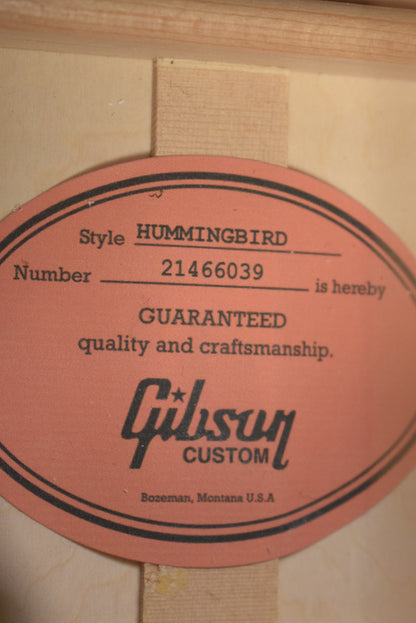 Gibson Custom Made to Measure Acoustic-Electric Hummingbird Maple Alpine White