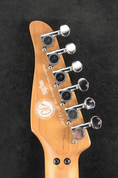 Tom Anderson Drop Top Satin Super Natural Black Burst with Binding