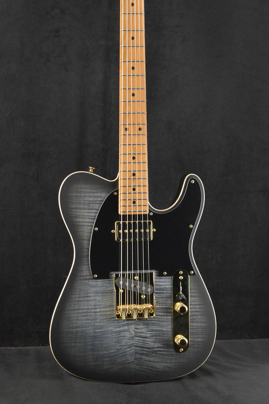 Tom Anderson Top T Icon Satin Atlantic Storm to Black Edge Burst with Binding