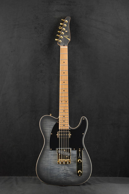 Tom Anderson Top T Icon Satin Atlantic Storm to Black Edge Burst with Binding