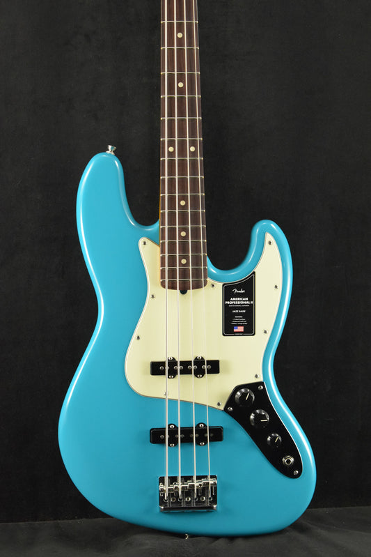 Fender American Professional II Jazz Bass Miami Blue Rosewood Fingerboard