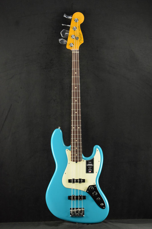 Fender American Professional II Jazz Bass Miami Blue Rosewood Fingerboard