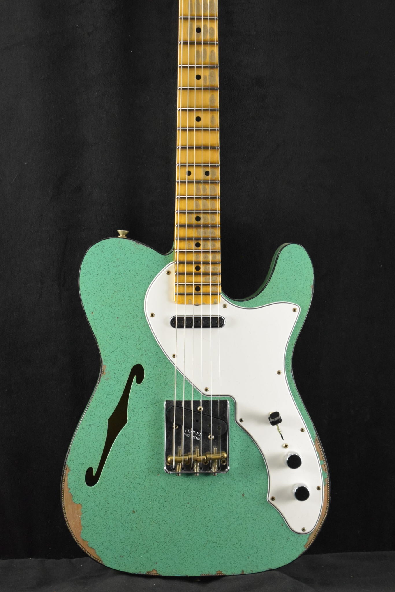 Fender Custom Shop '60s Custom Telecaster Thinline Relic Aged Seafoam Green Sparkle