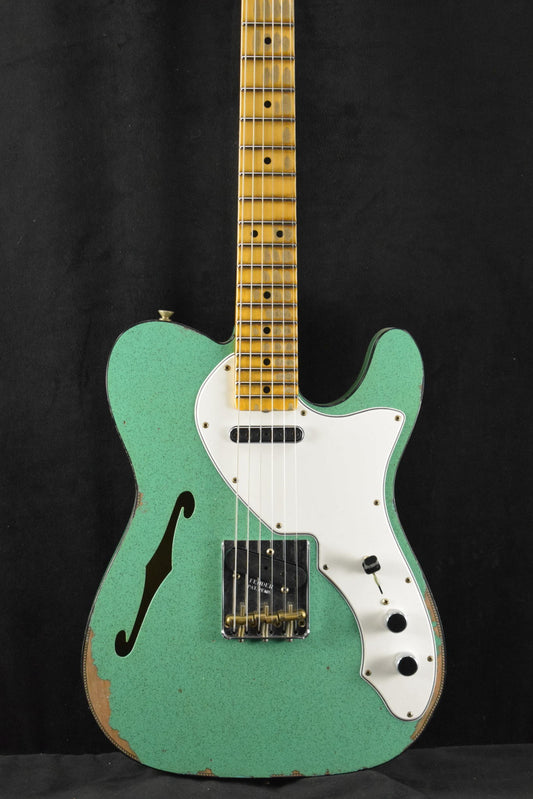 Fender Custom Shop '60s Custom Telecaster Thinline Relic Aged Seafoam Green Sparkle