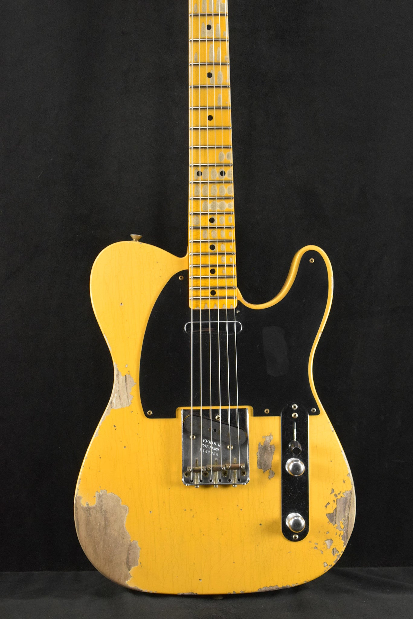 Fender 1954 Telecaster Heavy Relic Faded Aged Nocaster Blonde 1-Piece Rift Sawn Maple Neck Fingerboard,