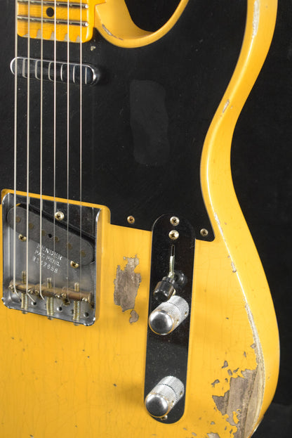 Fender 1954 Telecaster Heavy Relic Faded Aged Nocaster Blonde 1-Piece Rift Sawn Maple Neck Fingerboard,