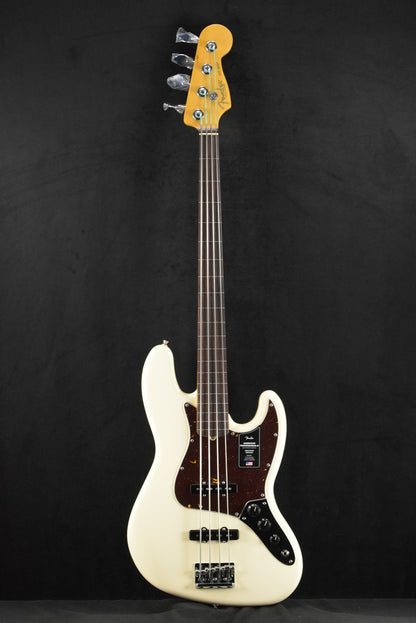 Fender American Professional II Jazz Bass Fretless Olympic White Rosewood Fingerboard
