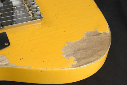 Fender 1954 Telecaster Heavy Relic Faded Aged Nocaster Blonde 1-Piece Rift Sawn Maple Neck Fingerboard,