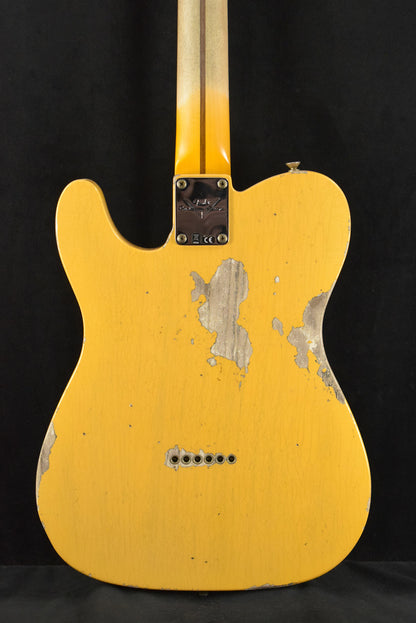 Fender 1954 Telecaster Heavy Relic Faded Aged Nocaster Blonde 1-Piece Rift Sawn Maple Neck Fingerboard,