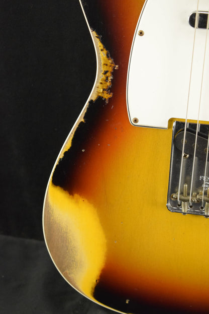 Fender Custom Shop '65 Tele Custom Heavy Relic - Faded 3 Color Sunburst