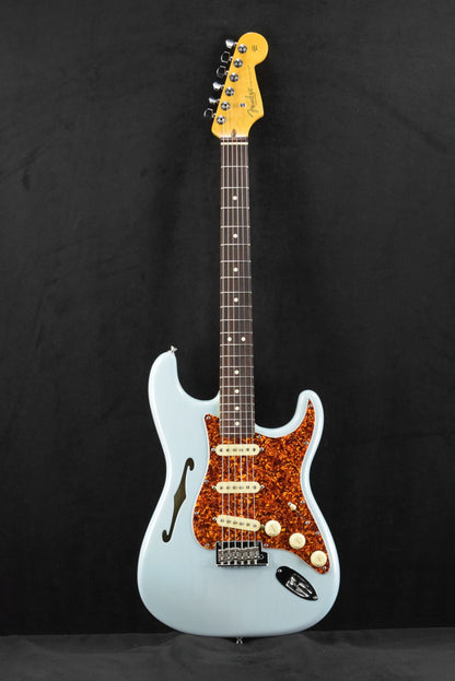 Fender American Professional II Stratocaster Thinline Transparent Daphne Blue Rosewood Fingerboard