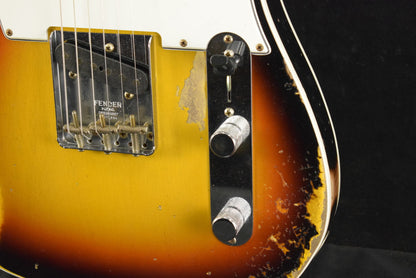 Fender Custom Shop '65 Tele Custom Heavy Relic - Faded 3 Color Sunburst