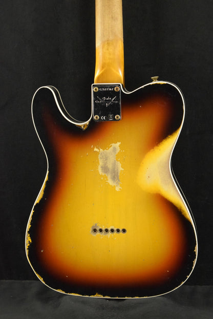 Fender Custom Shop '65 Tele Custom Heavy Relic - Faded 3 Color Sunburst