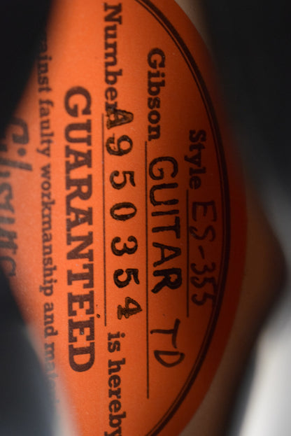 Gibson Custom Shop 1959 ES-355 Reissue Stop Bar VOS Ebony