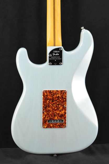 Fender American Professional II Stratocaster Thinline Transparent Daphne Blue Rosewood Fingerboard