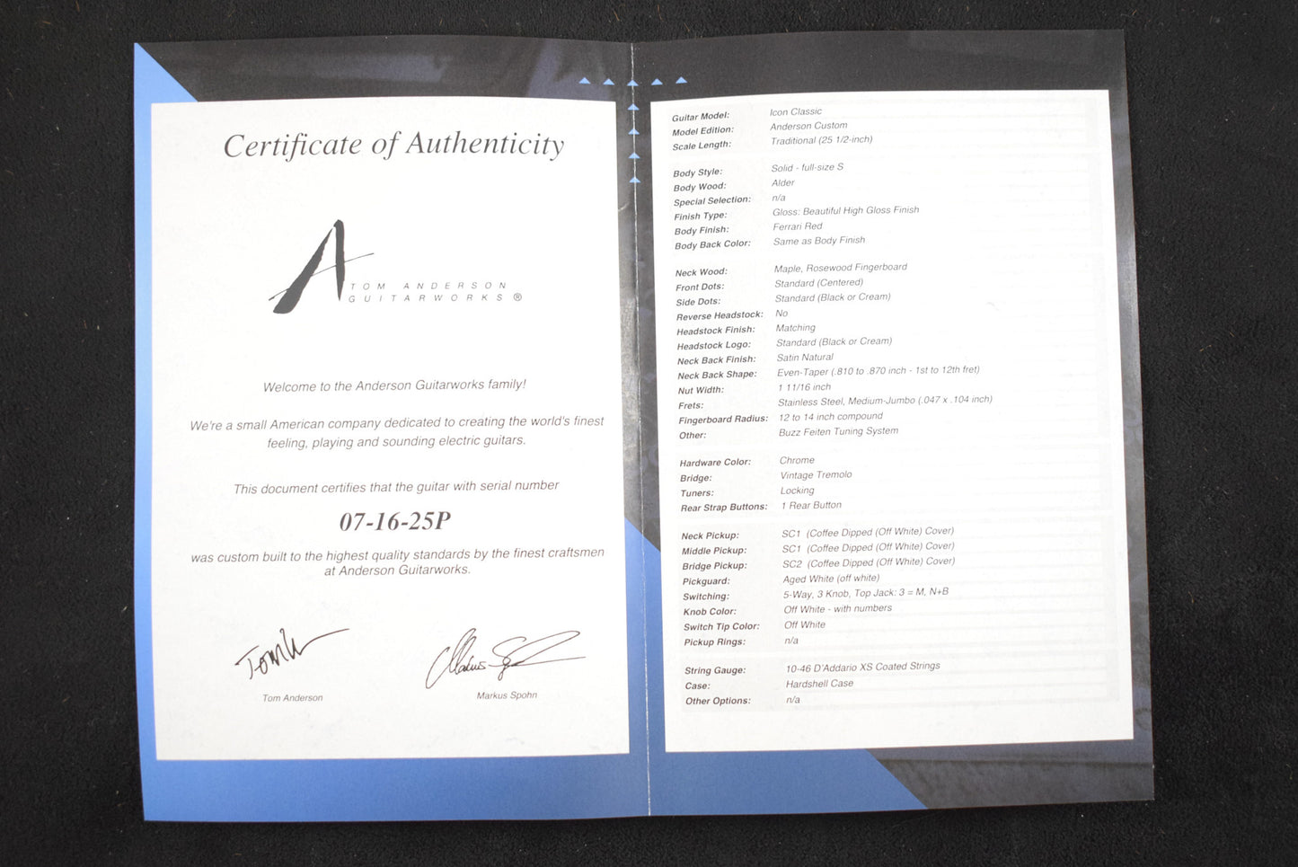 Tom Anderson Icon Classic Ferrari Red