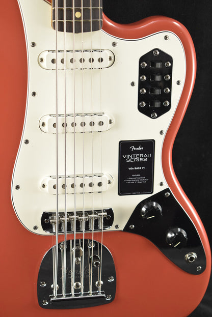 Fender Vintera II '60s Bass VI Fiesta Red Rosewood Fingerboard