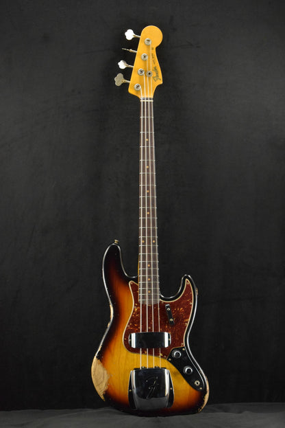 Fender 1961 Jazz Bass Heavy Relic 3-Color Sunburst 3A Rosewood Fingerboard