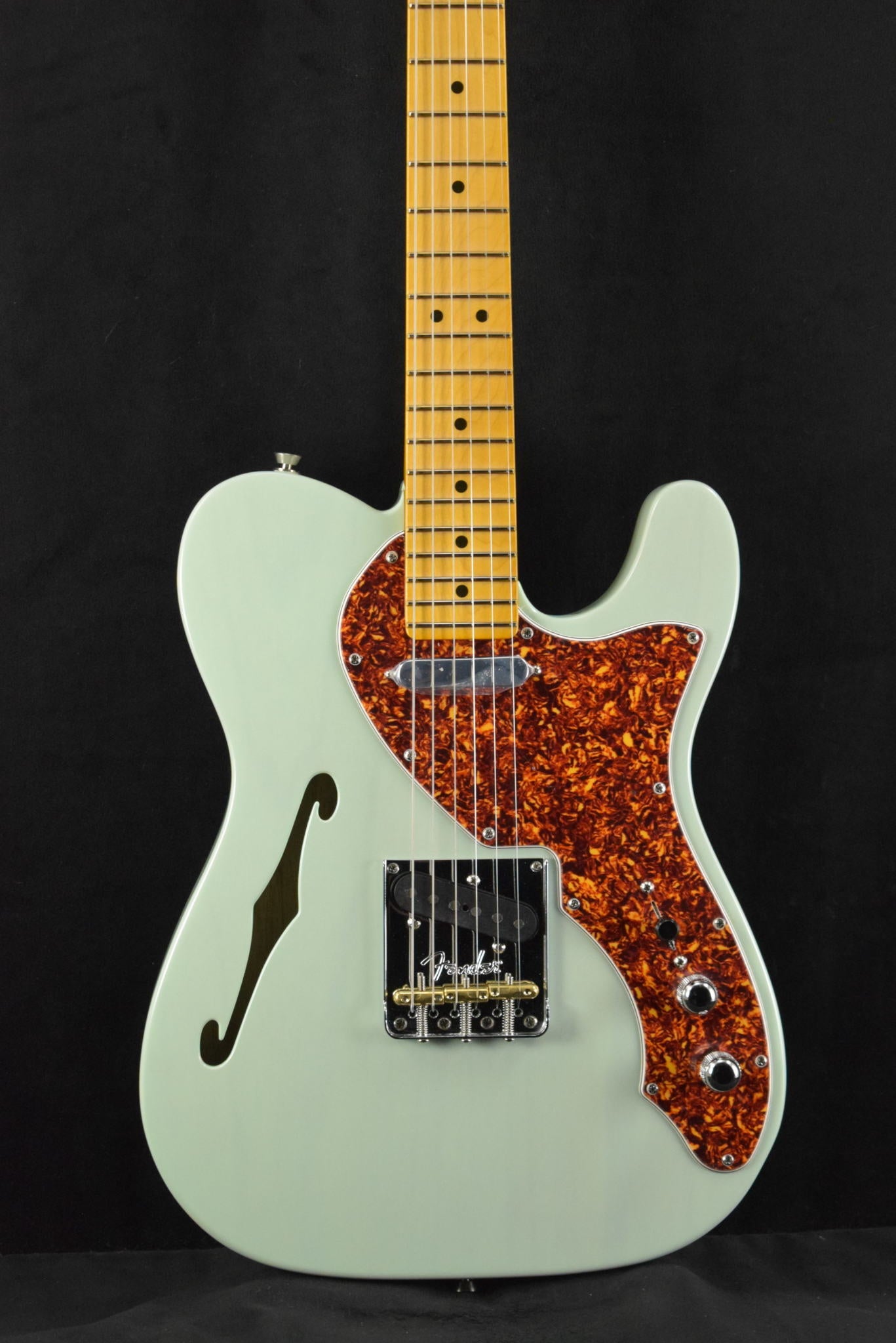 Fender American Professional II Telecaster Thinline Transparent Transparent Surf Green Maple Fingerboard