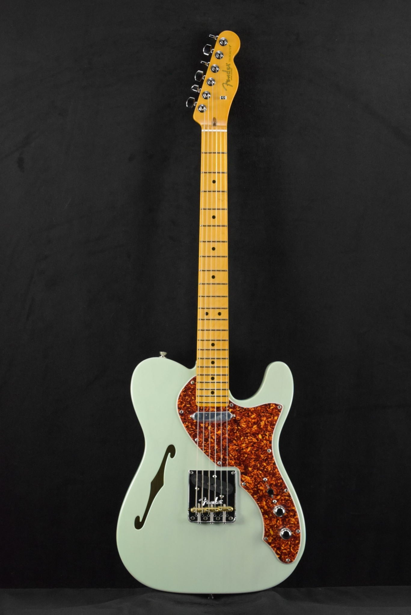 Fender American Professional II Telecaster Thinline Transparent Transparent Surf Green Maple Fingerboard