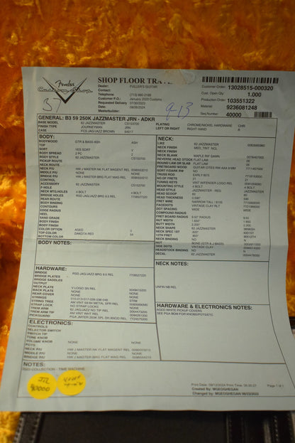 Fender Custom Shop '59 Jazzmaster Journeyman Relic - Aged Dakota Red