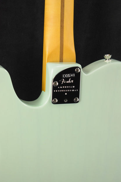 Fender American Professional II Telecaster Thinline Transparent Transparent Surf Green Maple Fingerboard