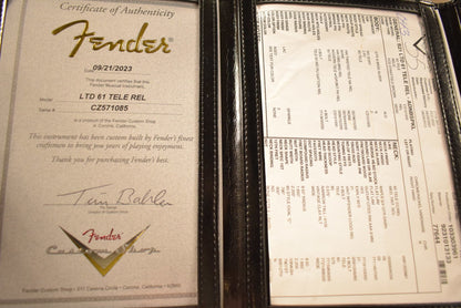 Fender Custom Shop Limited Ed '61 Telecaster - Relic Aged Daphne Blue Sparkle