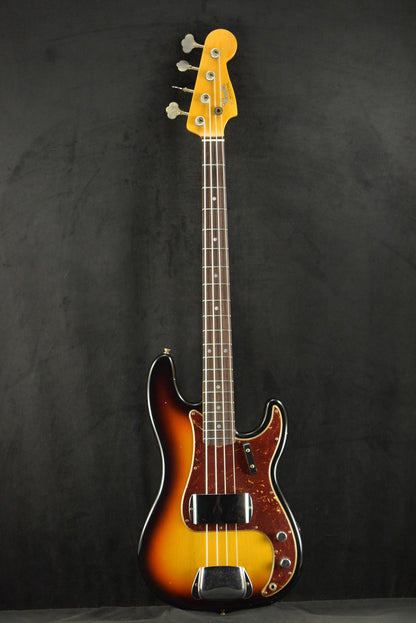Fender 1966 Precision Bass Journeyman Relic 3-Color Sunburst 3A Rosewood Fingerboard