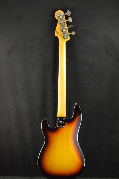 Fender 1966 Precision Bass Journeyman Relic 3-Color Sunburst 3A Rosewood Fingerboard
