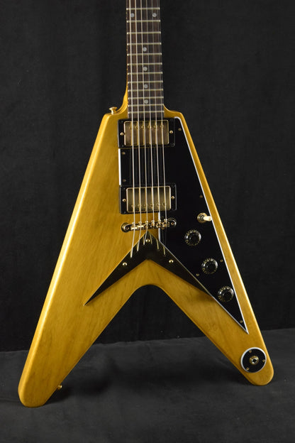 Gibson Custom Shop 1958 Korina Flying V Reissue (Black Pickguard) Natural