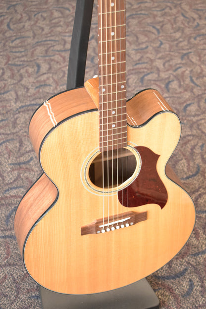 Gibson J-185 EC Modern Acoustic-Electric Cutaway Walnut Antique Natural