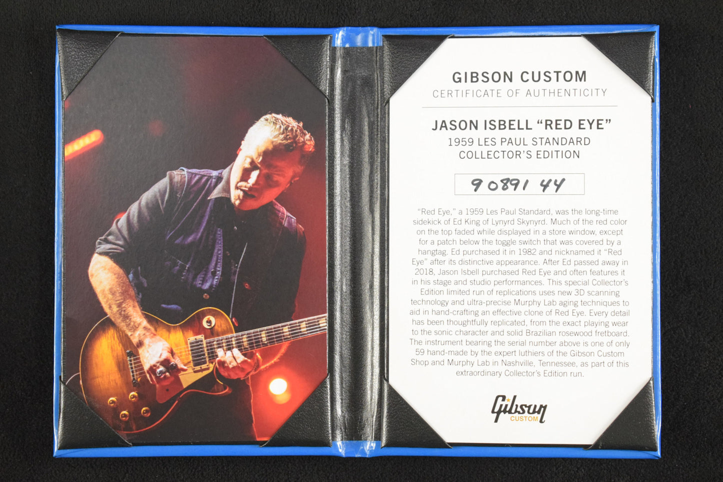 Gibson Collector's Edition Jason Isbell “Red Eye” 1959 Les Paul Standard Brazilian Rosewood Fingerboard Red Eye Burst Murphy Lab Aged