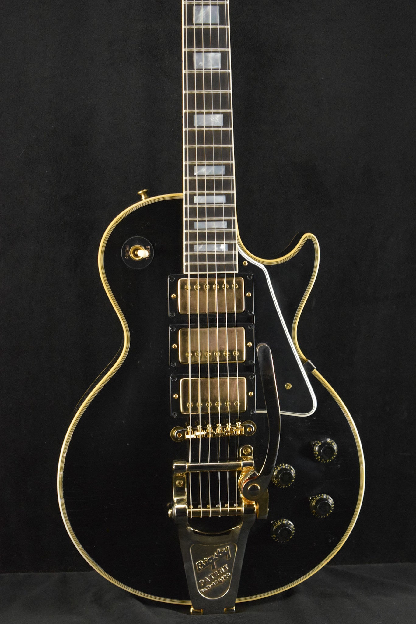 Gibson Murphy Lab 1957 Les Paul Custom 3-pickup Bigsby Light Aged Ebony