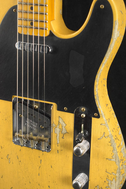 Fender 1954 Telecaster Super Heavy Relic Super Faded Aged Nocaster Blonde 1-Piece Rift Sawn Maple Neck Fingerboard