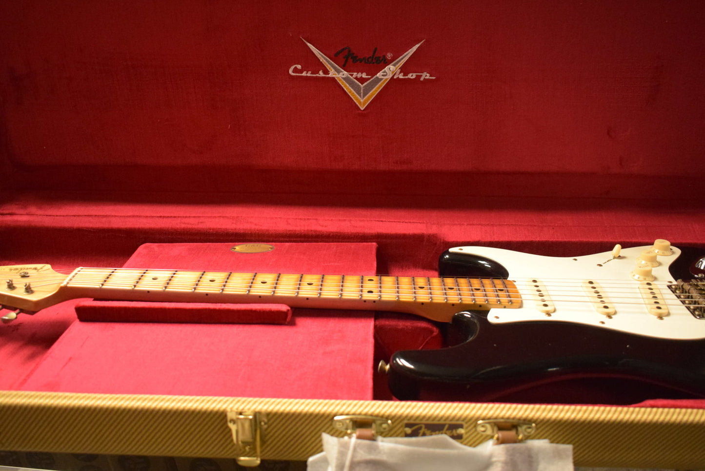 Fender Custom Shop '56 Stratocaster Journeyman Relic Aged Black w/ Soft V Neck