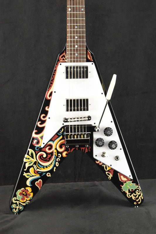 Epiphone (Inspired by Gibson Custom) Jimi Hendrix™ "Love Drops" Flying V Ebony