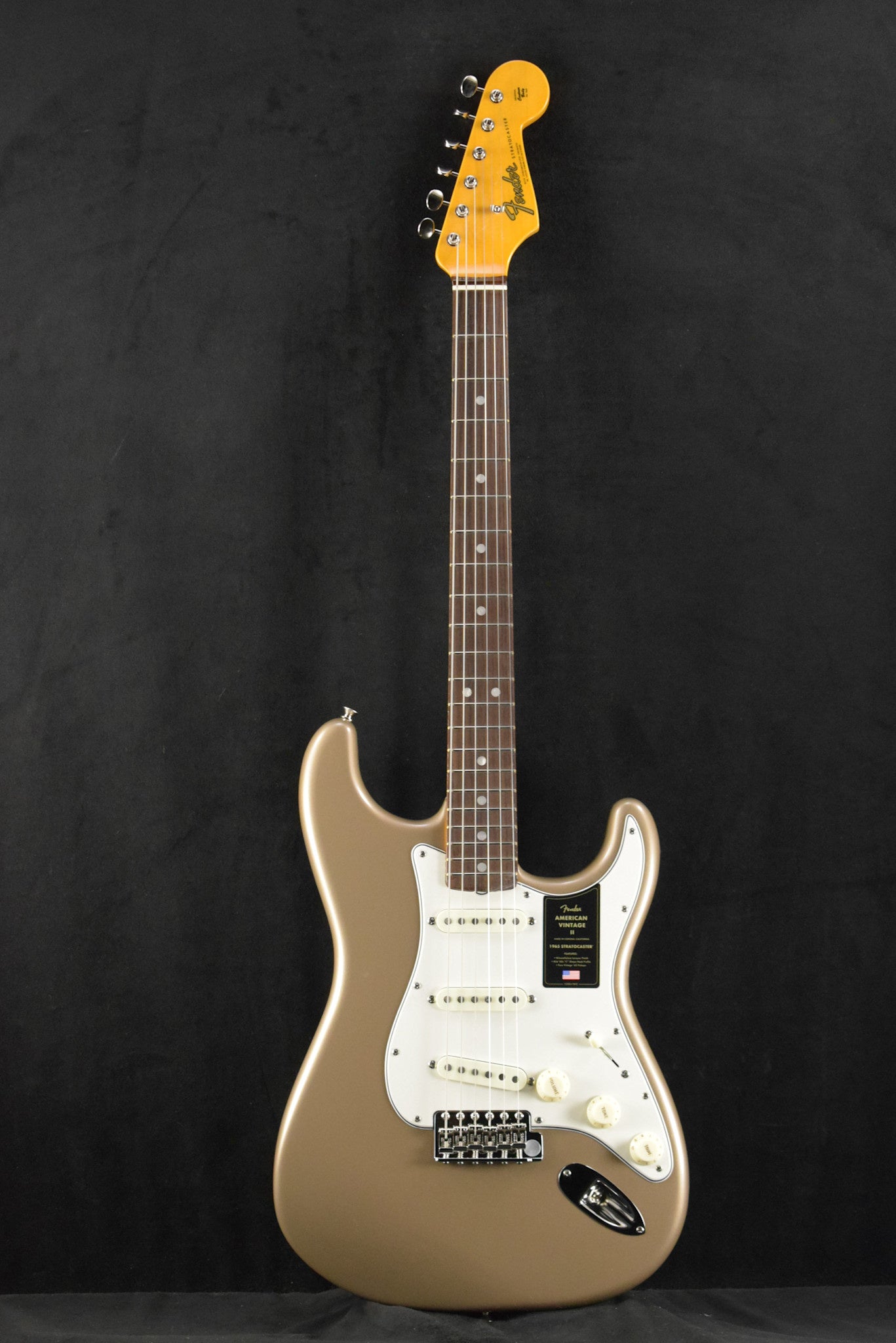 Fender American Vintage II 1965 Stratocaster Shoreline Gold Round-Lam Rosewood Fingerboard