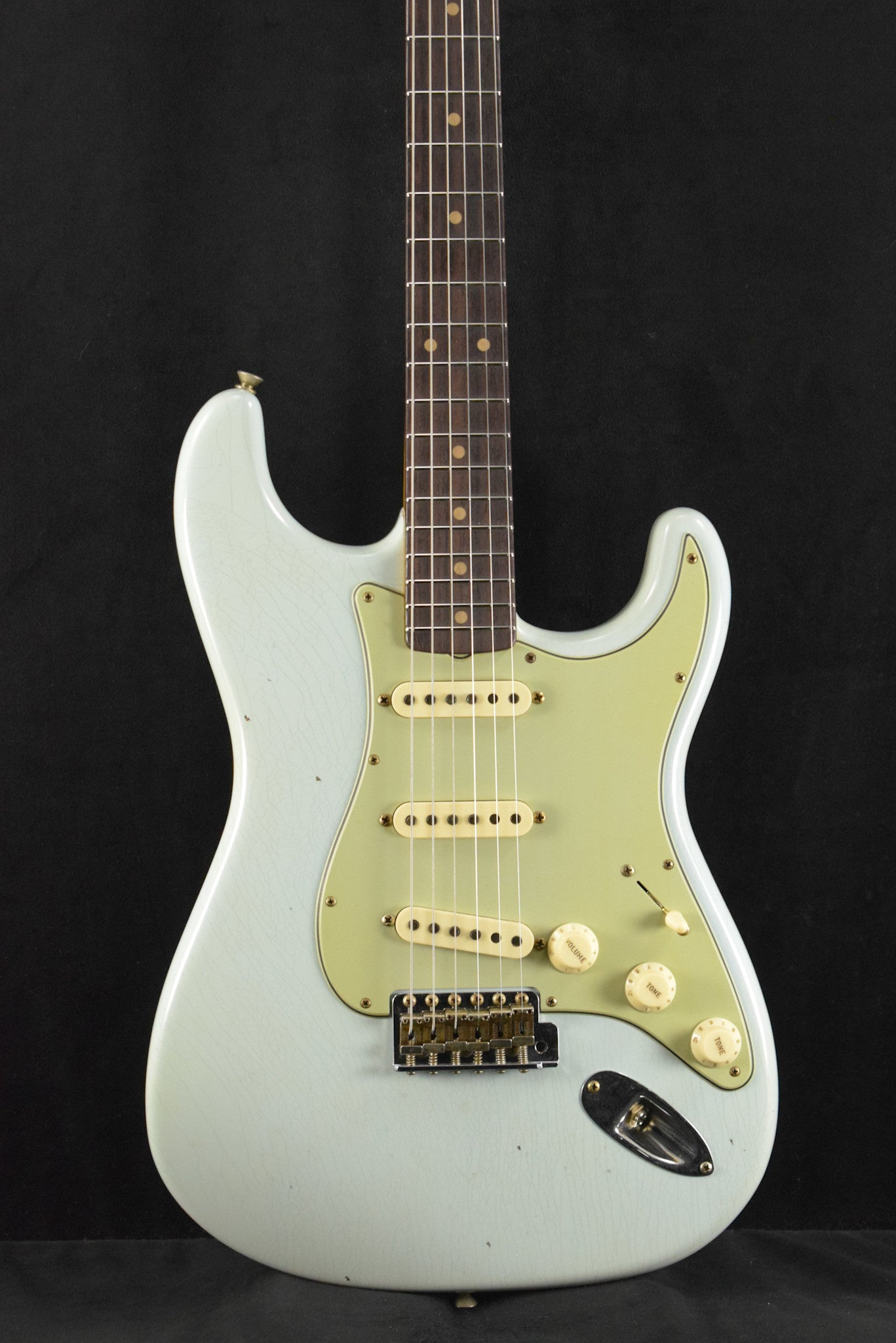 Fender 1959 Stratocaster Journeyman Relic Super Faded Aged Sonic Blue 3A Rosewood Fingerboard