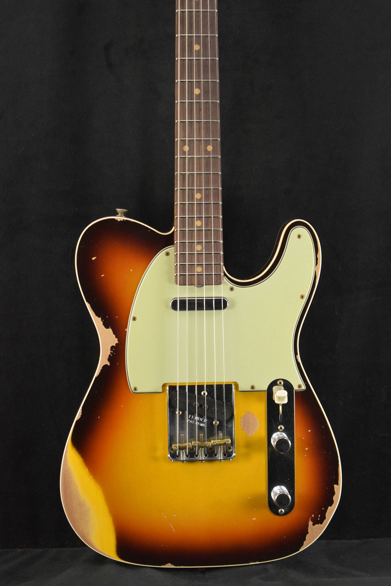 Fender 1960 Telecaster Custom Heavy Relic Super Faded Aged Chocolate 3-Color Sunburst 3A Rosewood Fingerboard